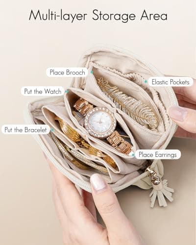 VLANDO Travel Jewellery Box, Portabel Jewellery Pouch, Travel Essential — view 3