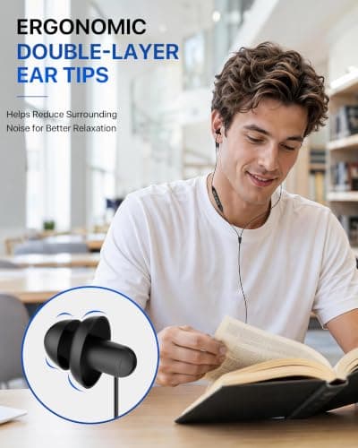 Hearprotek 2 Pairs Sleep Headphones, Noise Cancelling Earbuds with Microphone, USB C Silicone Earbuds for, Android,Perfect for Sleeping, Snoring, Travel, Meditation, Relaxation — view 3