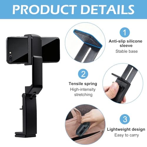 2pcs Airplane Phone Holder for Plane, 360° Rotatable Flight Phone Holder — view 6