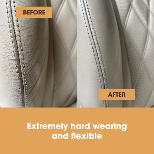 Furniture Clinic Leather Repair Paint & Dye | Self Seal Colourant for Quick and Easy Leather Repair | Suitable for Sofas, Car Seat, Shoes, Handbag, and More - Cream 50ml — view 5
