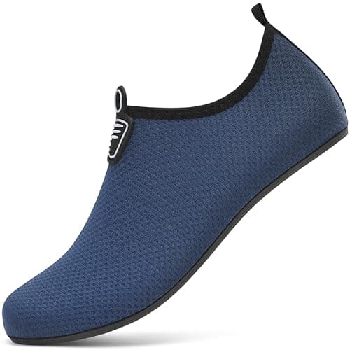 gitzing Water Shoes for Women Men Beach Quick-Dry Swim Aqua Socks Breathable Barefoot Shoes for Beach Surfing Driving Pool Yoga Travel(Blue,43 EU/9 UK)