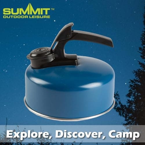 VFM e-Store - 1Ltr Kettle In Dark Blue Compact Water Heater Easy To Use- Camping, Travel Holiday Accessories for Summer - 16cm X 13. 5cm Blue X 1 — view 3