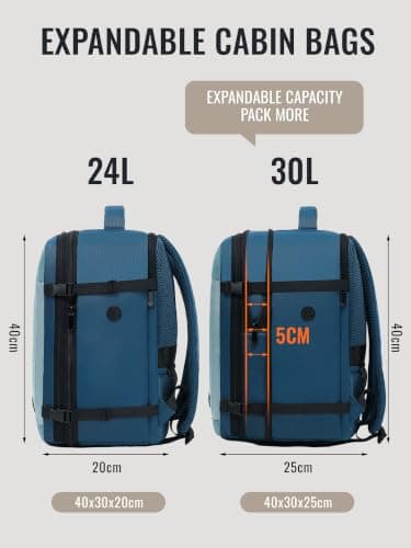 For Expandable Ryanair Cabin Bags 40x30x20 Underseat Luggage Travel Bag — view 3
