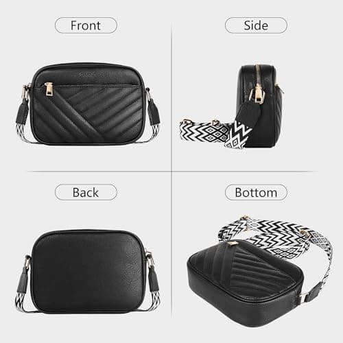 TANTOMI Crossbody Bags for Women - Quilted Cross Body Bag Travel PU Vegan Leather Handbags & Shoulder Bags with 4 Card Slots Adjustable Strap Fashion Small ladies bags for Travel Shopping Work — view 4