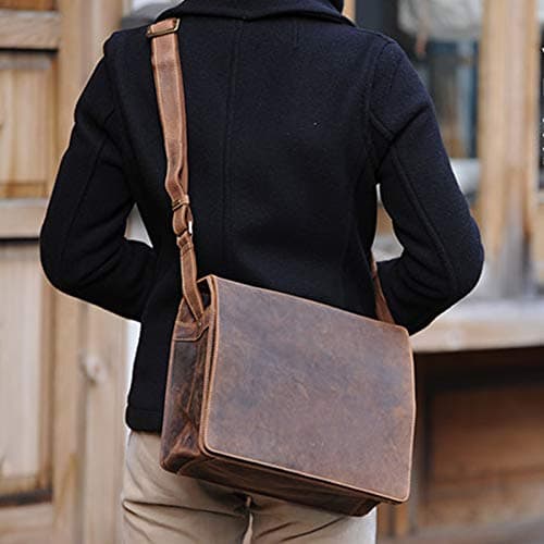 VISCONTI - Medium Genuine Leather Messenger Bag - Harvard 18548 Oil Tan — view 2