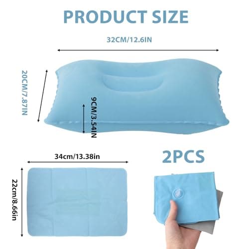Inflatable Neck Pillows for Camping 2pcs Portable Small Air Pillow — view 4