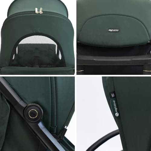 My Babiie MBX7 Autofold Stroller – from Birth to 4 Years (22kg), Foldable & Compact, Lightweight, Travel Buggy for Toddlers, Pushchair Includes Rain Cover - Forest Green — view 4