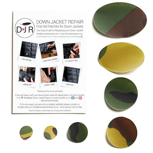 Self‑Adhesive Ripstop Nylon Repair Patch Kit – 30‑Second Fix for Tents, Jackets, Sleeping Bags, Backpacks & Beach Gear – Festival, Camping & Vanlife Essential – 7 Pre‑Cut Patches (Camo) — view 2