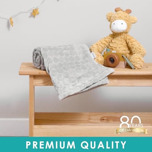 Clair de Lune Marshmallow Super Soft Baby Blanket 90 x 70 cm (Grey) — view 5