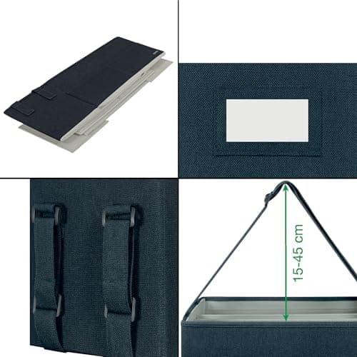 Leitz Fabric Hot Desking Work Bag & Storage Bag, Foldable Laptop Bag & Desk Tidy Organiser for Stationery & Laptop Accessories, w. Carry Handles, Velvet Grey, 64440089 — view 6