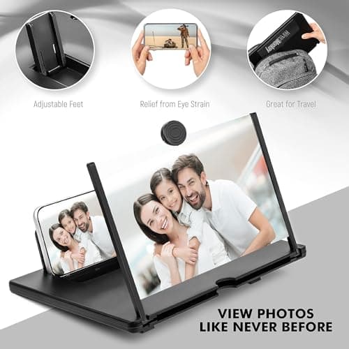 SagTuol Phone screen magnifier 20 zoll, Phone magnifying screen,3D HD Smartphone amplifier, for Movie Smartphone Cell,Screen Amplifier compatible all smartphones — view 4