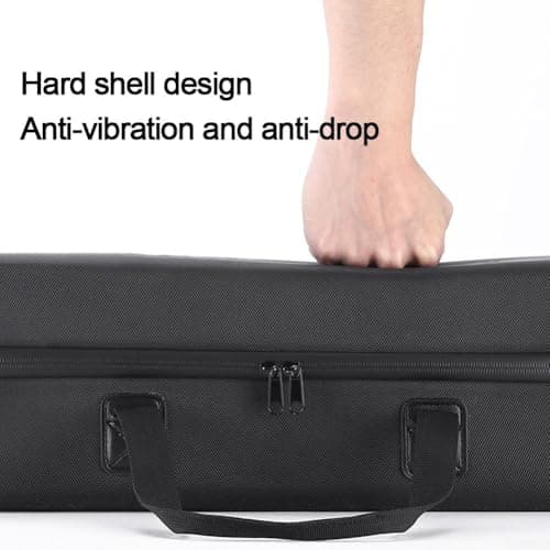 Hard Shell Electric Bike for Battery Bags, Large Capacity Storage Cases with Waterproof Zippers, PU EVA Protective Pouch for E-Bike Batteries Tools Cables, Black 46x16x10cm — view 2