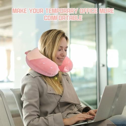 KSVFTB Kids Travel Pillow, Kids Neck Pillows for Travel, Comfortable U-Shape Neck Pillow for Kids, Ideal for Airplane, Car, Train, Camping, Home, and Office Use, 30 cm — view 5