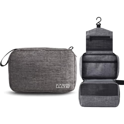 Yuexitech Hanging Toiletry Bag for Men & Women, Foldable Toiletry Bag for Men, Mens Wash Bags Toiletry Bags for Travel, Hanging Toiletry Bags for Women with Hook Organizer