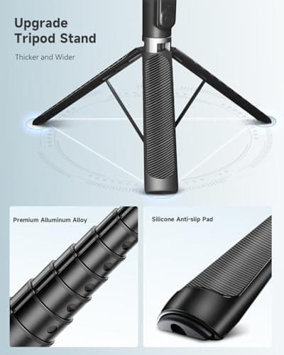 RISEOFLE Phone Tripod & Selfie Stick, 180cm Aluminum All in One Extendable Tripod for Smartphone, Portable Travel Phone Stand for Filming, with Wireless Remote for iPhone/Samsung/Android/Camera — view 2