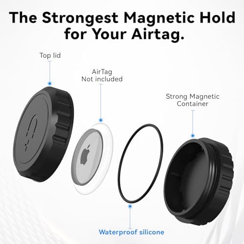 Magnetic AirTag Holder 1 Pack, N52 Magnet Waterproof Case for Apple AirTag — view 5