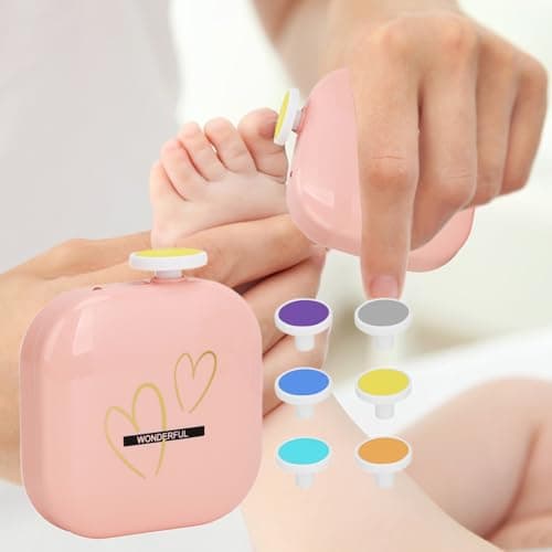 Nail Trimmer Electric LED Light Fingernails Care 6 Grinding Pads All Ages — view 2