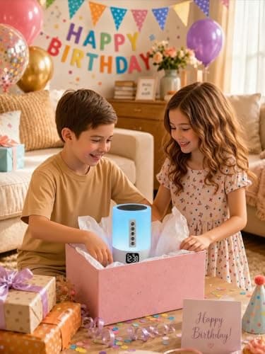 Night Light Portable Bluetooth Speaker with Alarm Clock Gifts for kids Teen — view 6