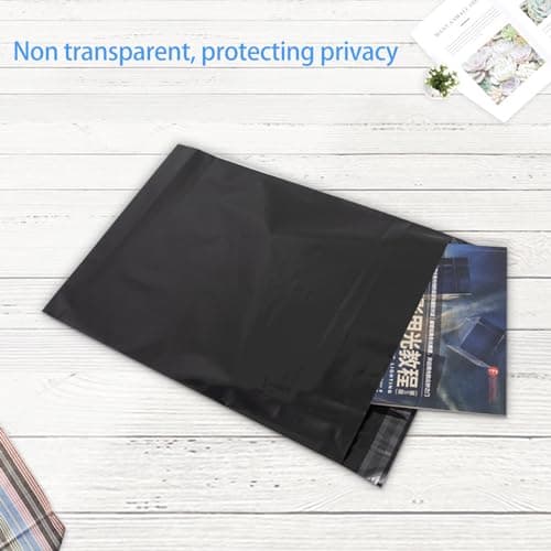 100 Seal Postal Mail Bags Parcels Mailing Postal Bags, black — view 4