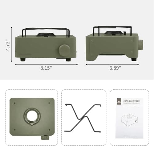 Naturehike Mini Portable Gas Camping Stove for Hiking & Travel, Compact Design, Compatible with Butane & Propane Canisters — view 2