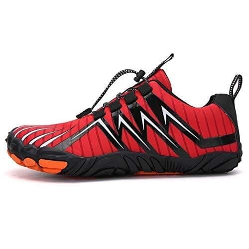 Mens Hiking Shoes Explorer - Healthy & Non-Slip Barefoot Shoes Womens Outdoor Walking Shoes Trekking Shoes(Red,7.5 UK) — view 2