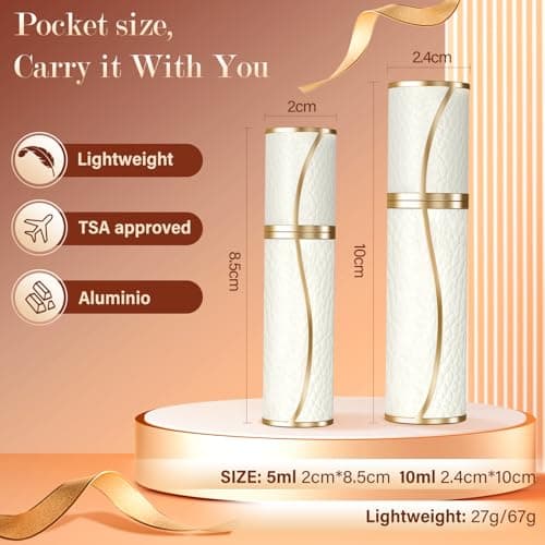 Perfume Refillable Atomizer 5mL Perfume Spray Bottle Leather Material — view 2