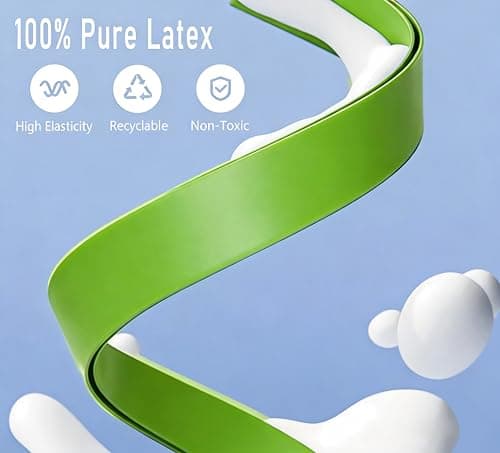 Resistance Bands Set of 5, 100% Natural Latex Skin-Friendly Exercise Loop Bands with 5 Resistance Levels for Legs, Glutes, Arms, Back - Includes Carry Bag for Home, Gym, Yoga, Pilates, Training. — view 4