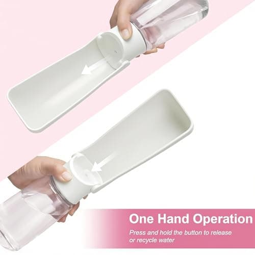 Canareen Foldable Travel Dog Water Bottle for Dog Cat Outdoor(White, 550ml) — view 3