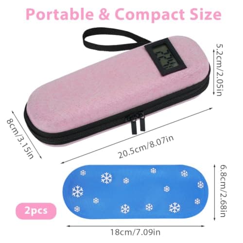 AOOWU Insulin Cooler Travel Case with Temperature Display, TSA Approved — view 2