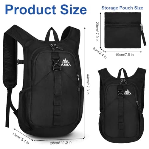 HOTUT Ultra Lightweight Foldable Backpack, 15L Hiking Backpack, Water Resistant Travel Day Bag for Men Women, Packable Rucksack Daypack for Cycling Climbing Travelling Camping Sports Outdoor — view 2