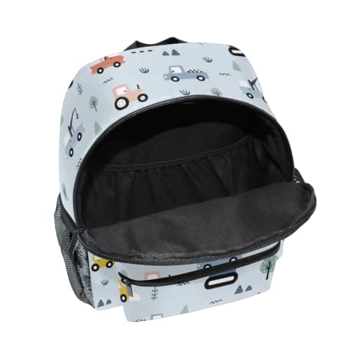 Mnsruu Kids Toddler Backpack Cute Construction Vehicles Car Preschool Kindergarten Bookbag Nursery Travel Bag for Boys Daycare — view 6