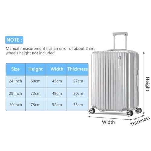 Flintronic Travel Luggage Clear PVC Cover, Luggage Cover Reusable, Suitcase Cover Washable, 30 Inch Suitcase Protective Cover, with Luggage Tag*1 — view 2