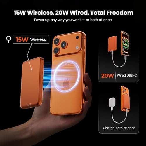 Magnetic Power Bank 10000mAh Ultra Thin Titanium Design Qi2-15W PD20W — view 6