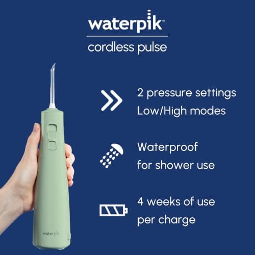 Waterpik Water Flosser Cordless Pulse, Plaque Remover for Teeth, Mint Green — view 5