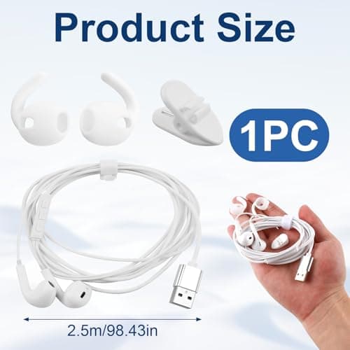 USB Wired Earphones with Microphone for Laptop Computer — view 2