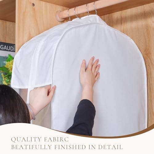 Univivi Premium Cotton Garment Bags, 60 In Dress Bags Covers, 2 Pack — view 4