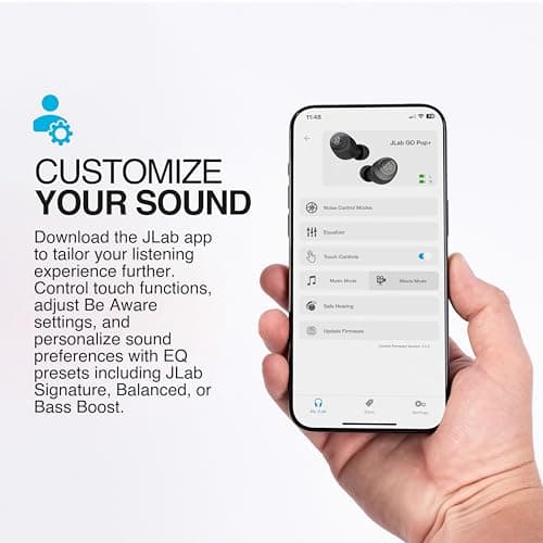 JLab Go Air Pop+ True Wireless Earbuds with Mic - Bluetooth, Tone 4625 — view 3