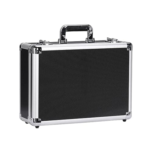 Aluminum Suitcase Storage Box | Metal Luggage Organizer | Aluminum Travel Case, Square Storage Organizer For Watches, Cosmetics, Multipurpose Tool Box For Computer Accessories, Jewelry
