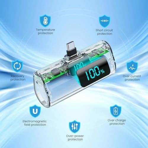 [2-Pack] Power Bank for iPhone 17/16/15 Series, 5200mAh Portable Charger PD — view 2