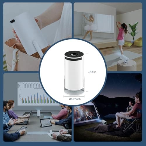 Mini Projector with WiFi & Bluetooth, SUMTAB 2026 Upgraded Portable Projector, 1080P & 4K Support Video Projector, Smart Projector for Home Outdoor, Compatible with iOS/Android/Windows — view 5