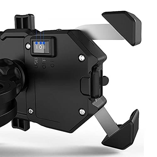 Tuoservo Motorcycle Phone Mount with Wireless and USB Charger 15W Qi Fast Charging Cell Phone Holder for Motorcycle ATV Boat Bike — view 4