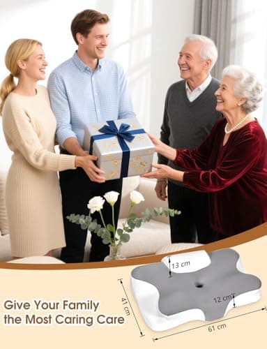 Memory Foam Pillow,Cervical Ergonomic pillow,Soft Sleep&Firm Relax (grey) — view 4