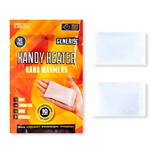 Hand Warmers Disposable Generise Hand Warmer TWO PACK (1 Pair) - Long Lasting Constant Heat Perfect for Cold Weather - Up to 10 Hours of Heat