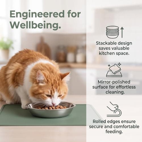 10 Pcs Stainless Steel Cat Bowls, Pet food Bowls for Cats and Puppies — view 6