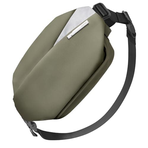 Inateck Sling Bag X, 4L Stylish Crossbody Shoulder Chest Belt Bum Bag with Adjustable Shoulder Strap, Water-Resistant Waist Fanny Pack for Men, Women, Travel, Daily Use, Cycling, Hiking, Olive