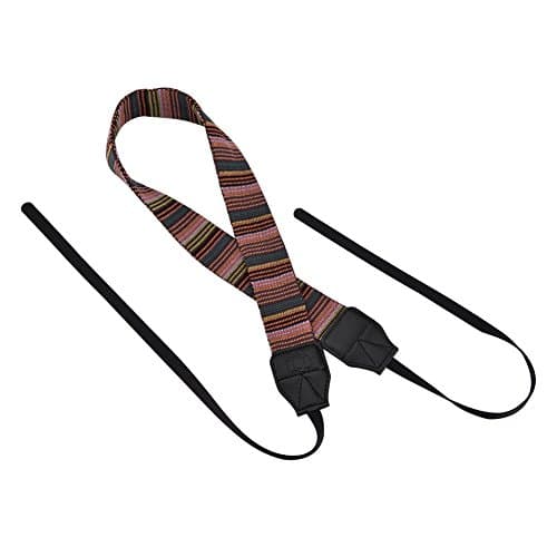 LIZEALUCKY Camera Strap Retro Cotton Canvas Woven Strap Universal Shoulder Neck Sling Belt with Harness Adapter Fits for ALL DSLR SLR Cameras (secondary color) — view 6