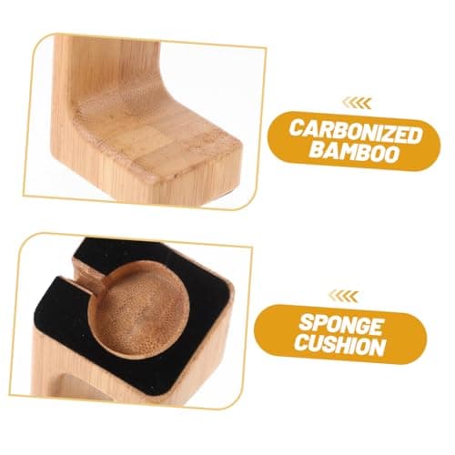 Mikinona Bamboo Smart Watch Charging Stand Holder Dock for Compatible Smart Charging Bracket for Home Travel Use — view 3