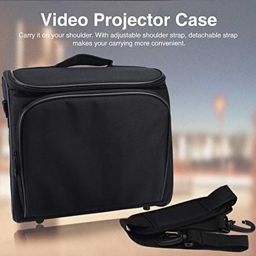 Faderr Video Projector Case, Protective Projector Organizer Bag Shockproof Projector Carrying Case, Zipper Closure Non Slip Projector Bag With Shoulder Strap — view 6