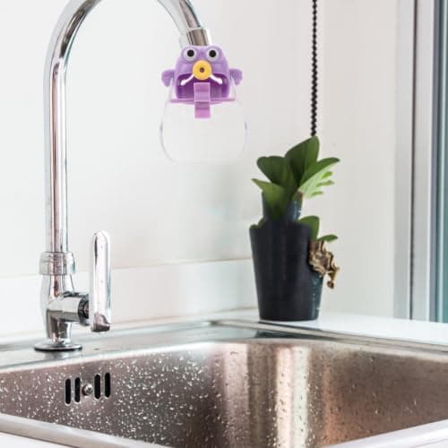 Faucet Extender for Hand Washing, Universal Splashproof Lavender — view 6
