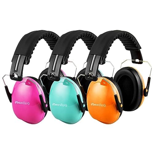 MelonArt 3 Pack Kids Ear Protection Earmuffs, 27dB Noise Cancelling Headphones Hearing Protection for Kids Children Autism